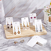 4Pcs Wooden Jewelry Earring Display Card Storage Slotted Stands ODIS-AR0001-18-5