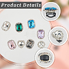 8Pcs 8 Styles Iron & Glass Shoe Buckle Clips FIND-CP0002-96-5