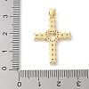 Brass Micro Pave Cubic Zirconia Pendants KK-P294-06G-4