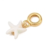 Brass Resin European Dangle Charms KK-CBA3642-01G-05-2
