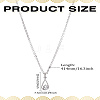 1Pc Alloy Clear Cubic Zirconia Teardrop Pendant Necklaces for Women NJEW-LP0004-14P-2