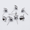 Anti-Tarnish Rhodium Plated 925 Sterling Silver Ear Stud Findings STER-K167-043E-P-2