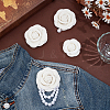4Pcs 4 Styles Felt & Alloy Lapel Pins for Clothes JEWB-PH0001-64-4