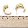 Twist Brass Micro Pave Cubic Zirconia Stud Earrings EJEW-M082-16G-02-4