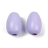 Spray Painted Wood European Beads WOOD-F017-10D-1