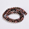 Natural Rhodonite Beads Strands G-K254-04-6mm-2