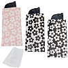 3Pcs 3 Colors Rectangle with Flower Pattern PU Leather Eyelasses Case AJEW-CN0005-64-1