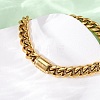 304 Stainless Steel Curb Chain Bracelets for Unisex BJEW-K283-02A-G-3