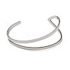 201 Stainless Steel Open Cuff Bangles for Women BJEW-M044-01P-3