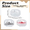 3Pcs 3 Colors Transparent Plastic Ring Packing Boxes OBOX-LP0001-01-2