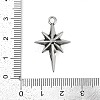 316 Surgical Stainless Steel Micro Pave Cubic Zirconia Pendants X-STAS-G349-01AS-02-3