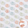 ARRICRAFT 120pcs 4 colors Marbled Stone Style Opaque Acrylic Beads OACR-AR0001-12-4