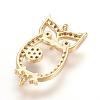 Brass Micro Pave Cubic Zirconia Links ZIRC-G107-23G-2