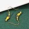 Ocean Series 304 Stainless Steel Enamel Dangle Earrings LS-EJEW-K017-01E-G-3
