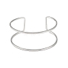 Non-Tarnish 304 Stainless Steel Hollow Open Cuff Bangles for Women BJEW-S155-04P-2