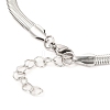Unisex 304 Stainless Steel Herringbone Chain Bracelets BJEW-H541-01B-P-2