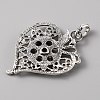 Alloy Rhinestone Hang Snap Base Pendant for Interchangeable Snap Charms Jewelry Making FIND-WH0045-87AS-2