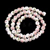 Floral Printed Porcelain Beads PORC-L004-6mm-M-4