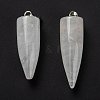 Natural Quartz Crystal Pointed Pendants G-D040-01P-B15-2