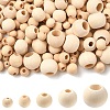 400Pcs 5 Styles Natural Unfinished Wood Beads WOOD-YW0001-64-1