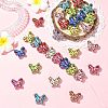 UV Plating Leopard Print Pattern Opaque Acrylic Beads OACR-CJZ0001-03-6
