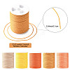 5 Rolls 5 Colors Round Waxed Polyester Cord YC-FS0001-02B-4
