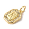 Real 18K Gold Plated Brass Micro Pave Clear Cubic Zirconia Pendants KK-L216-002G-R-2