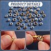 BENECREAT 120Pcs 6 Styles Brass Split Rings KK-BC0012-97-4