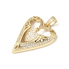 Valentine's Day Brass Micro Pave Clear Cubic Zirconia Pendants KK-E799-01C-G-2