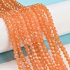 Baking Painted Transparent Glass Beads Strands DGLA-A034-J3mm-B03-2