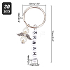 CHGCRAFT DIY Angel Pearl Keychain DIY-CA0002-73-2