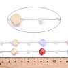 Handmade ABS Plastic Imitation Pearl & Porcelain & Seed Bead Chains CHS-T006-25P-3