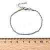 304 Stainless Steel Rope Chain Bracelets for Women BJEW-P395-01P-5