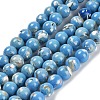 Assembled Synthetic Stone and Trochus Shell Beads Strands G-B128-08B-08-1