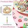50Pcs 10 Colors Printed Alloy Pendants ENAM-CJ0006-81-8