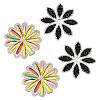 4Pcs 2 Styles Flower Hotfix Rhinestone (Hot Melt Adhesive On The Back) DIY-HY0001-89-1