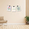 Rectangle Paper Hanging Painting HJEW-WH0034-012-4