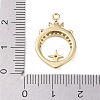 Brass Micro Pave Clear Cubic Zirconia Pendants FIND-B077-02G-07-3