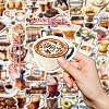 50Pcs Cartoon Coffee Paper Sticker STIC-C012-20-3