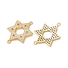 Brass Micro Pave Clear Cubic Zirconia Connector Charms CU-CBA4579-20G-3