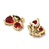 Brass Micro Pave Cubic Zirconia Pendants KK-P290-02A-G-1-2