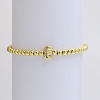 Brass Beaded Stretch Bracelets for Women FS-WG560D0-05-1