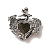 Natural Labradorite Heart Pendants KK-K331-01AS-04-3