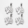 Tarnish Resistant Stainless Steel Tree Pendants X-STAS-Q166-30-2