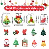 48Pcs 12 Styles Christmas Theme Opaque Resin Pendants RESI-SC0005-66-2