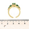 Brass Micro Pave Cubic Zirconia Adjustable Cuff Rings RJEW-C131-02G-5