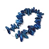 Electroplated Natural Quartz Crystal Beads Strands G-WH0022-08A-1