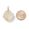 Natural Lemon Quartz Pendants PALLOY-JF01256-01-3