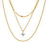 Alloy Star 3 Layer Necklaces for Women WH-WG8318F-01-1