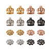 Hollow Brass Micro Pave Clear Cubic Zirconia Beads ZIRC-TA0001-16-10